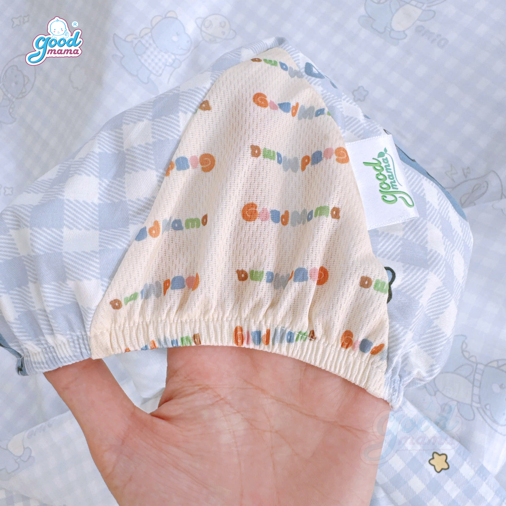 Ga chống thấm Cotton Cao Cấp Goodmama - Mẫu Khủng Long Xanh