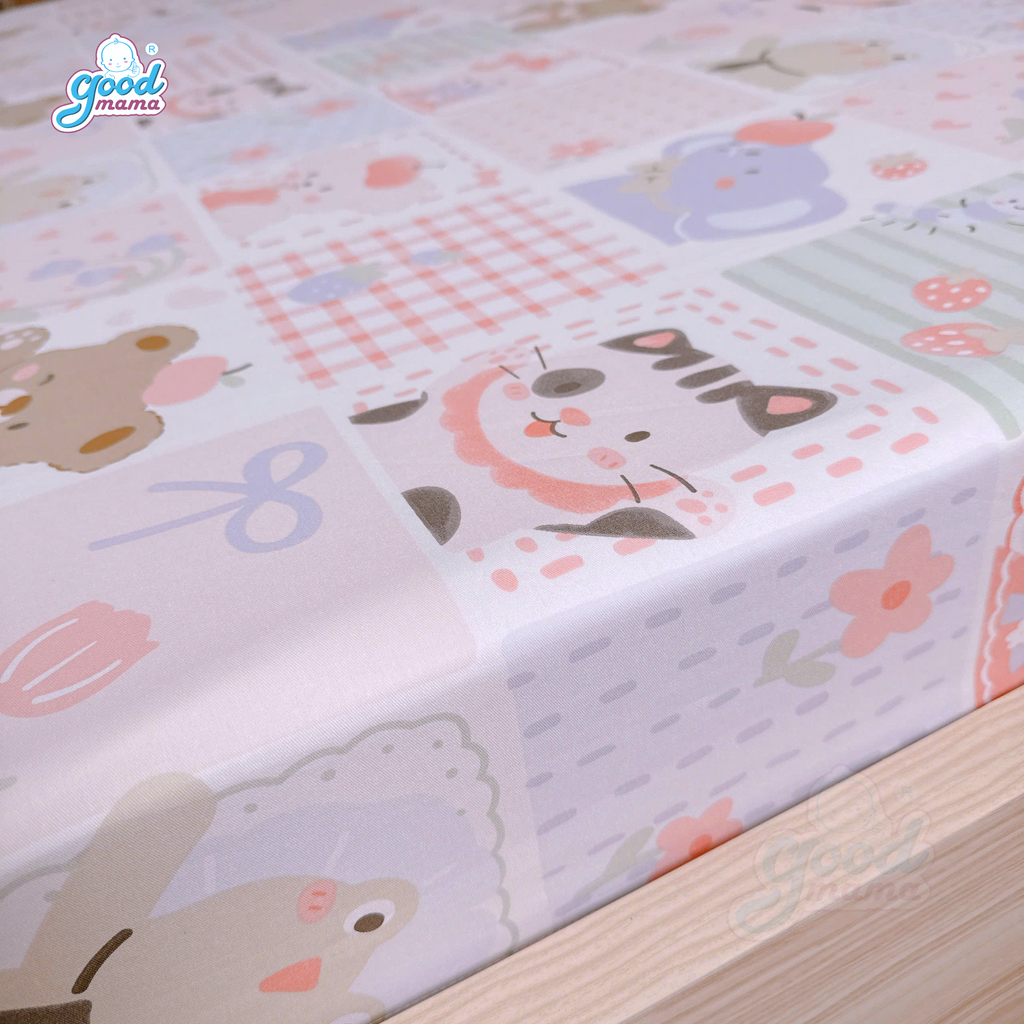 Ga chống thấm Cotton Cao Cấp Goodmama - Mẫu Hoạt Hình Ngộ Nghĩnh