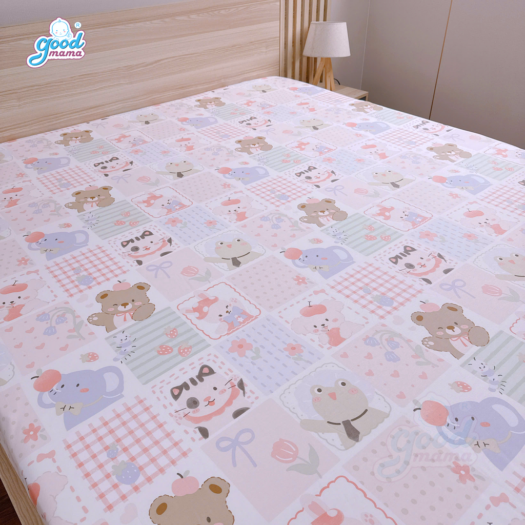 Ga chống thấm Cotton Cao Cấp Goodmama - Mẫu Hoạt Hình Ngộ Nghĩnh