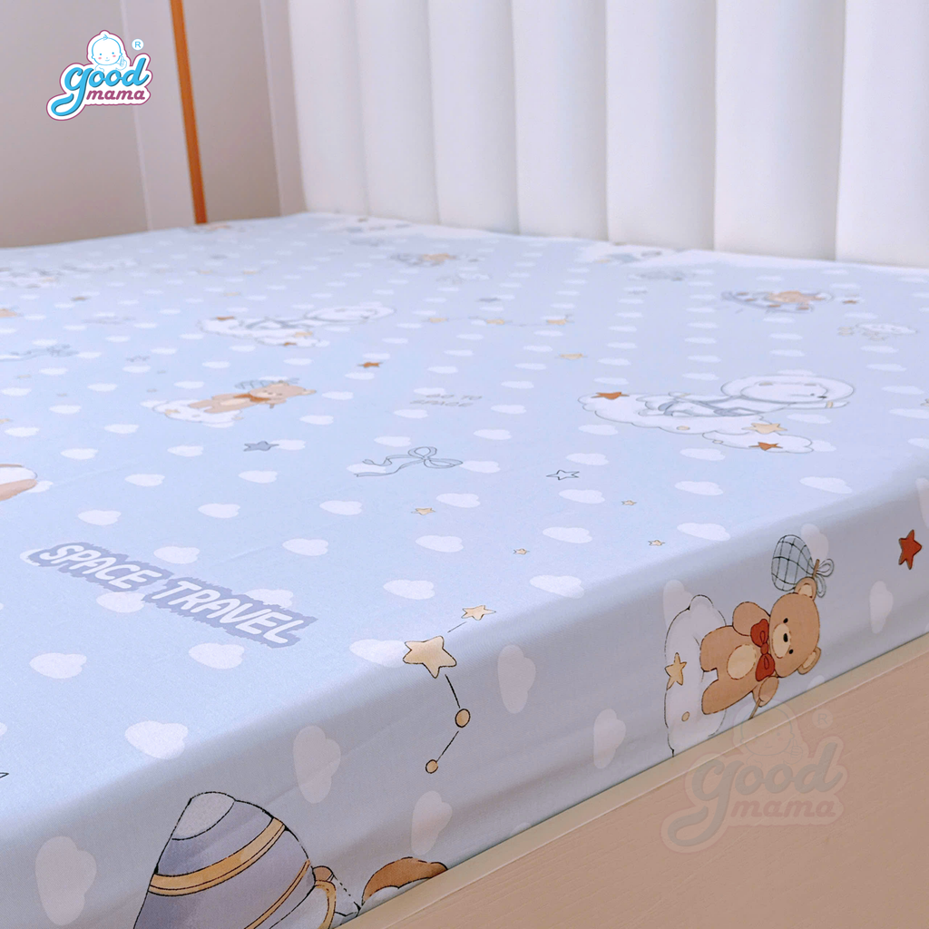 Ga chống thấm Cotton Cao Cấp Goodmama - Mẫu Space Travel