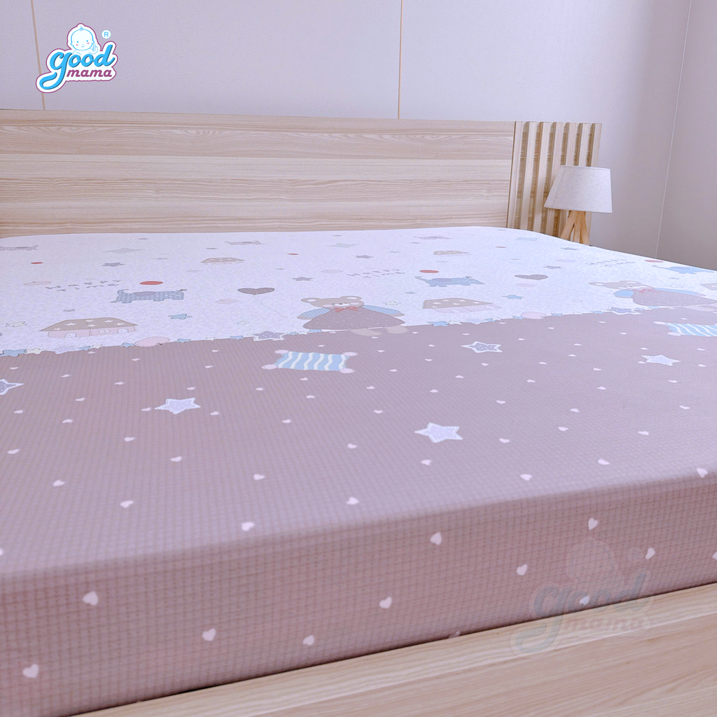 Ga chống thấm Cotton Cao Cấp Goodmama - Mẫu Happy Time