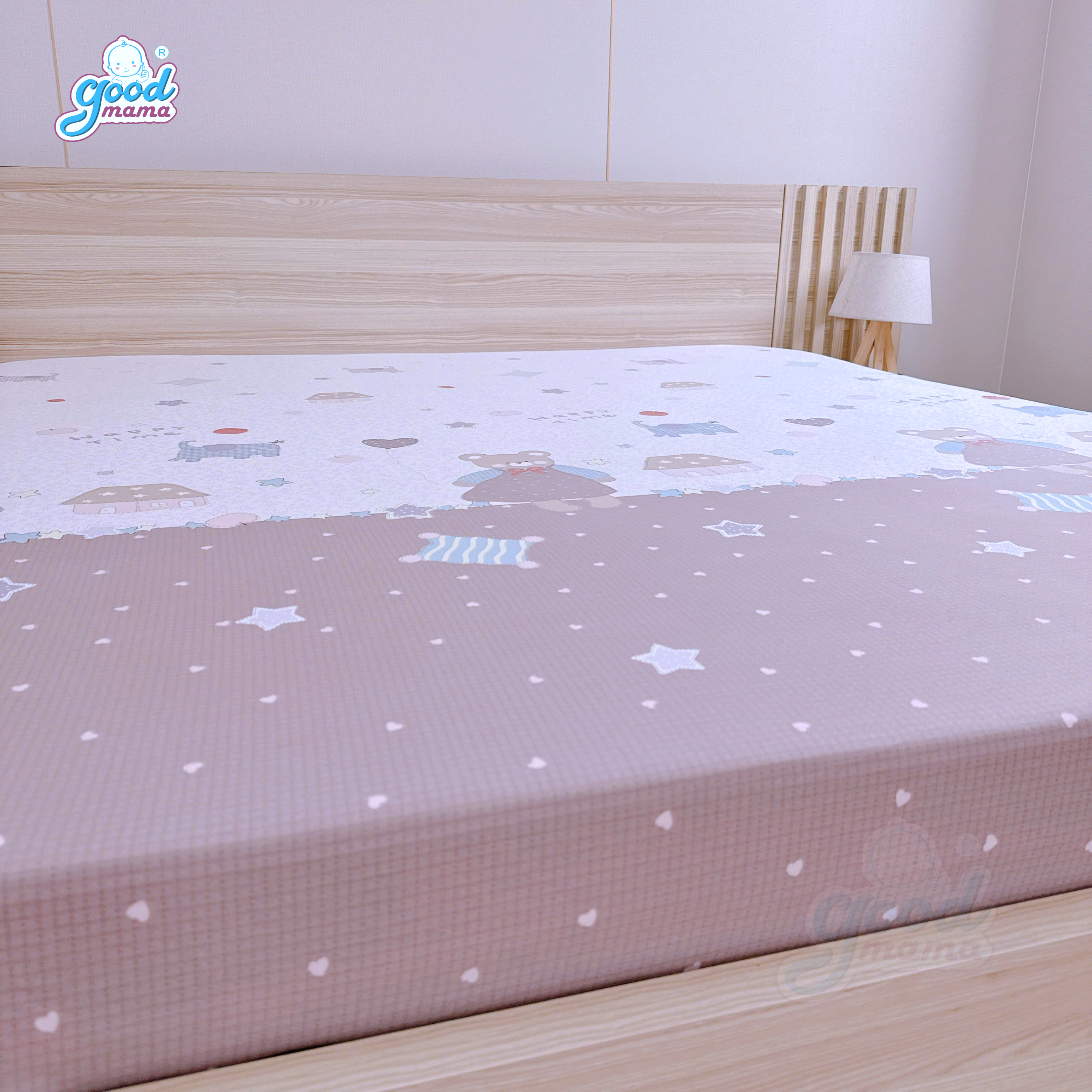 Ga chống thấm Cotton Cao Cấp Goodmama - Mẫu Happy Time
