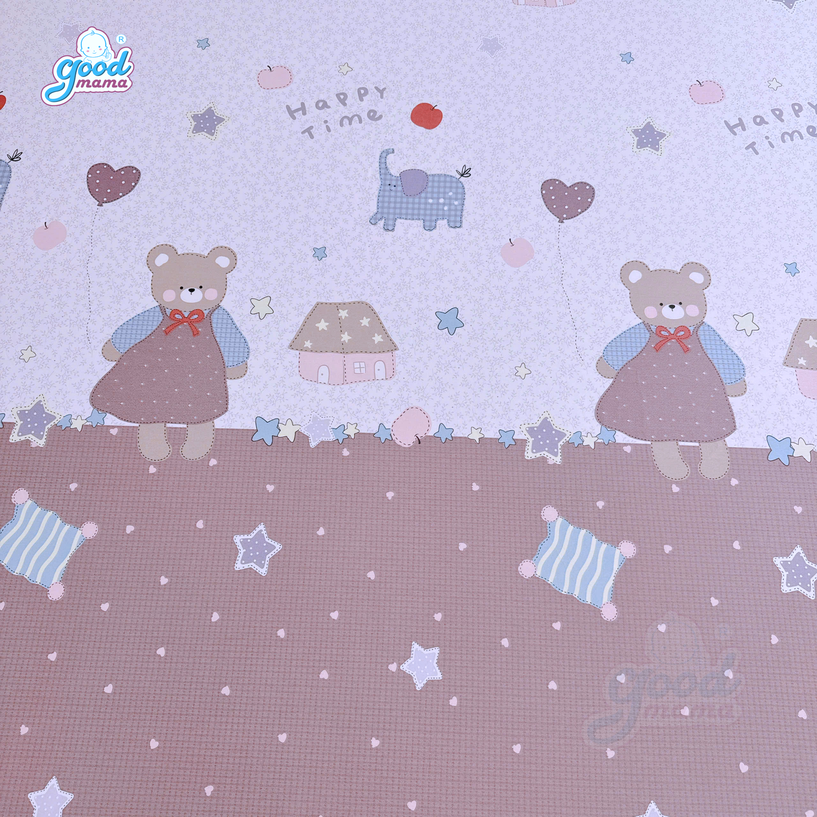 Ga chống thấm Cotton Cao Cấp Goodmama - Mẫu Happy Time