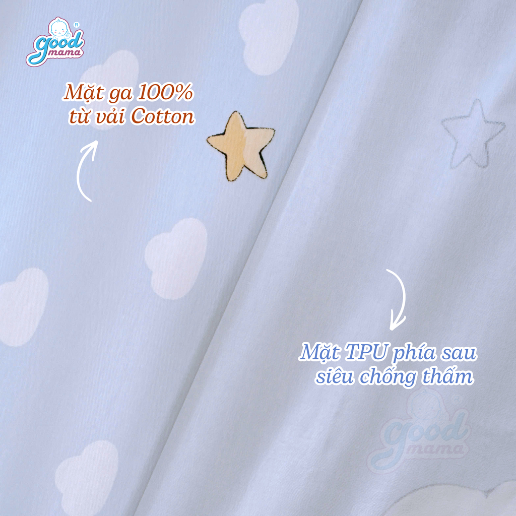 Ga chống thấm Cotton Cao Cấp Goodmama - Mẫu Space Travel