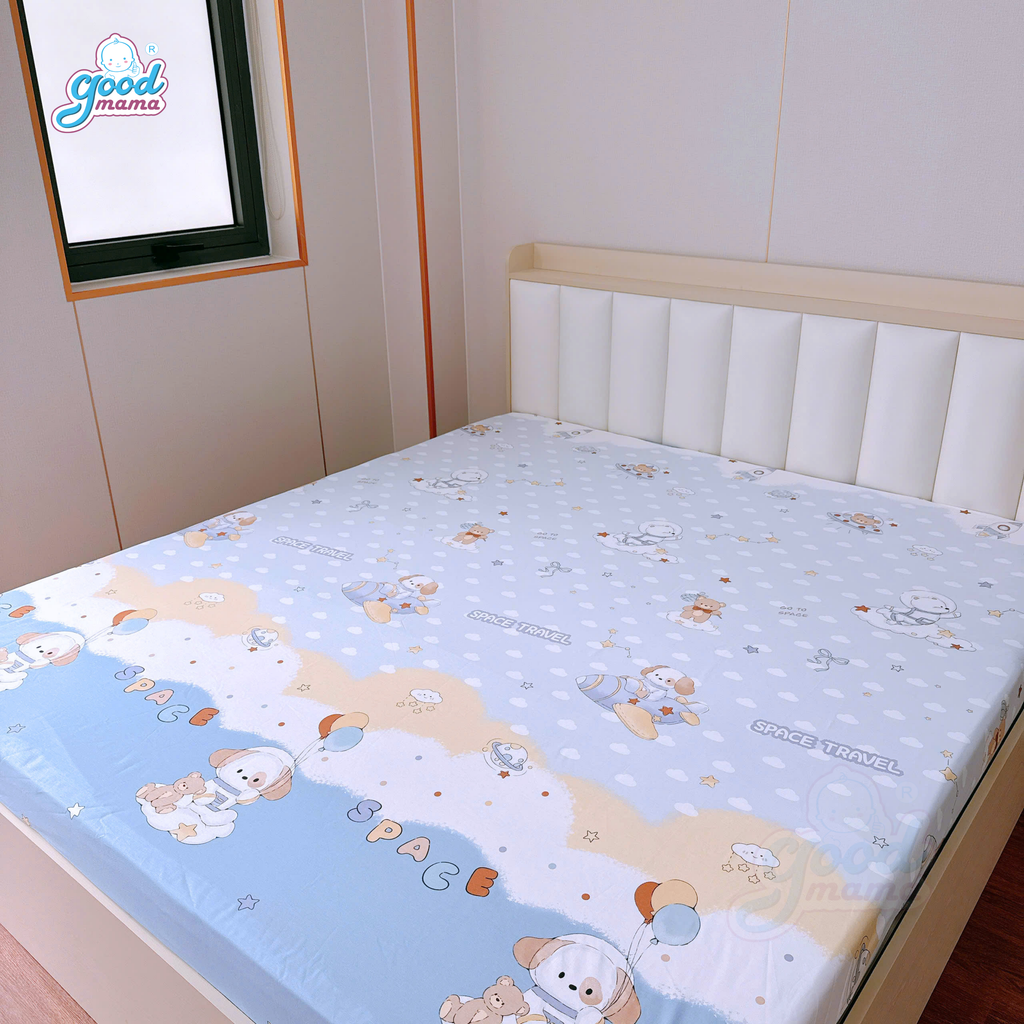 Ga chống thấm Cotton Cao Cấp Goodmama - Mẫu Space Travel