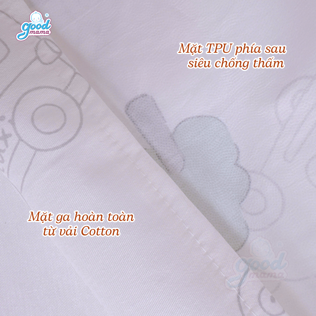 [1m6x2mx10cm] Ga chống thấm Cotton Cao Cấp Goodmama bảo vệ đệm cho cả gia đình