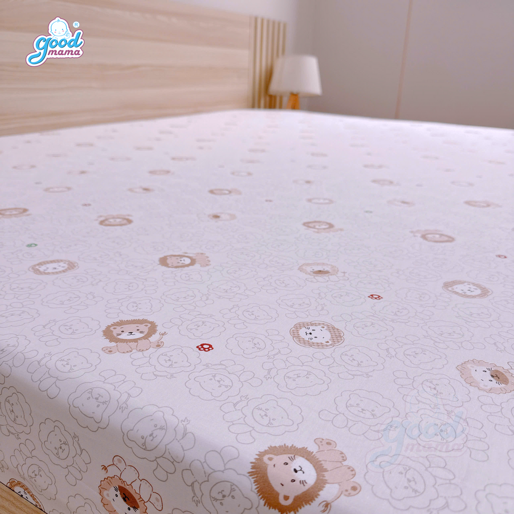 Ga chống thấm Cotton Cao Cấp Goodmama - Mẫu Sư Tử Con
