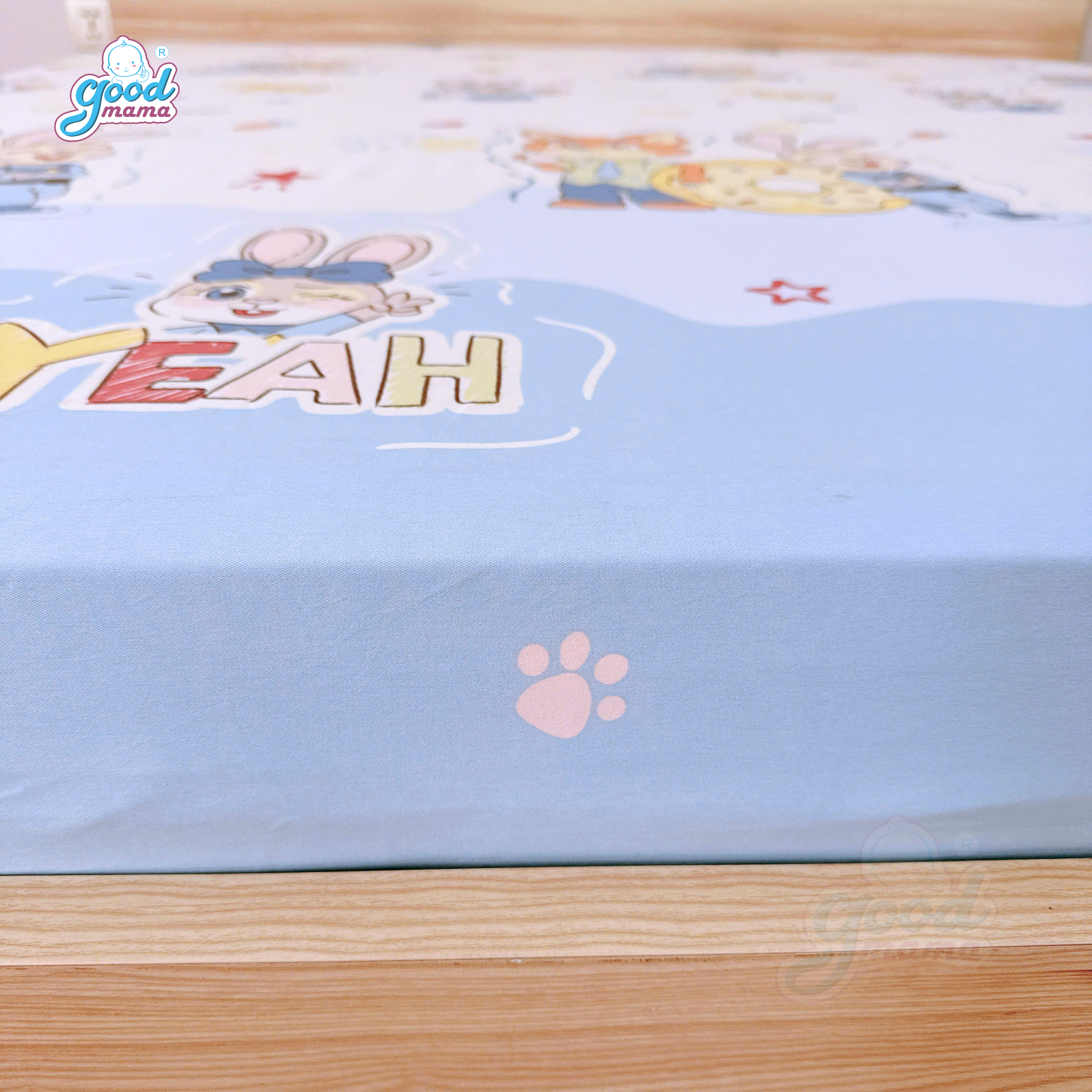 Ga chống thấm Cotton Cao Cấp Goodmama - Mẫu Thỏ Cute