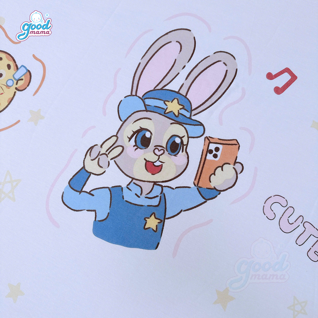 Ga chống thấm Cotton Cao Cấp Goodmama - Mẫu Thỏ Cute