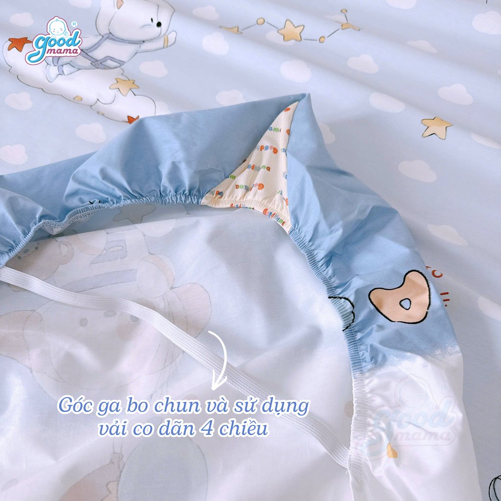 Ga chống thấm Cotton Cao Cấp Goodmama - Mẫu Space Travel