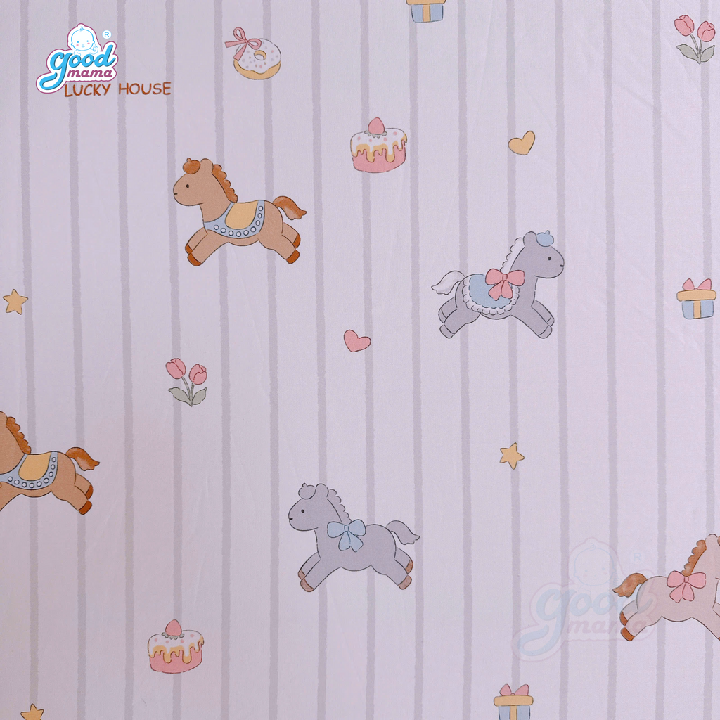 Ga chống thấm Cotton Cao Cấp Goodmama - Mẫu Ngựa Con