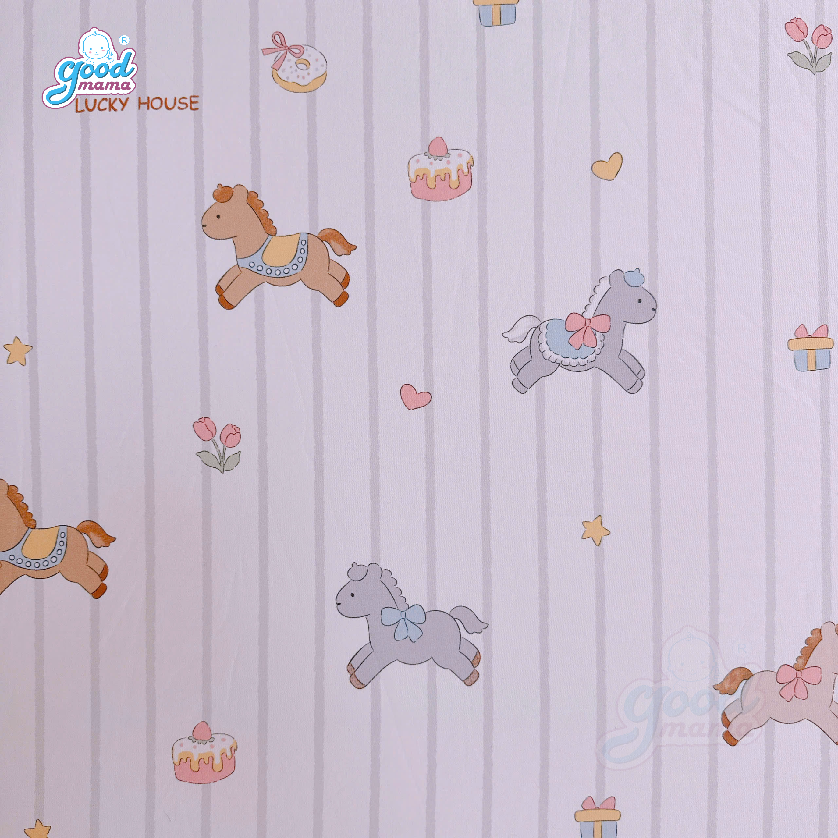 Ga chống thấm Cotton Cao Cấp Goodmama - Mẫu Ngựa Con