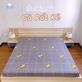 Ga chống thấm Cotton Cao Cấp Goodmama - Mẫu Cà Rốt Kẻ